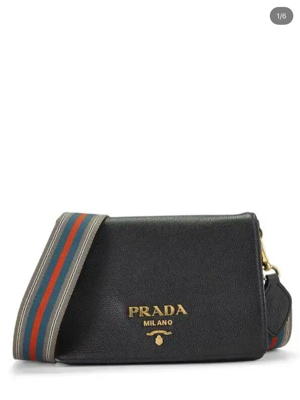 Prada Vitello Daino Double Strap Crossbody Bag!